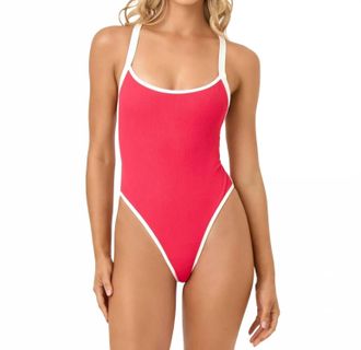 L*Space Baewatch One Piece Swimsuit In Pout-Cream