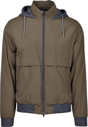 Herno Jassen, Heren, Groen, L, Nylon, Nylon Elastaan Jas