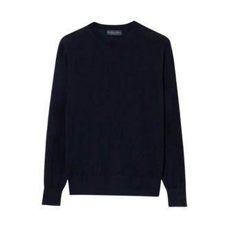 Brooks Brothers Wool-Cashmere Crewneck Jumper - male - Brooks Brothers - Round-neck Knitwear - Blue - L - Knitwear