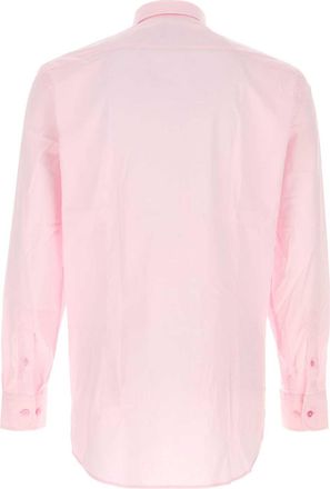 Etro Mens Pastel Pink Stretch Poplin Shirt F0043 Exterior: Cotton Elastane Camicie