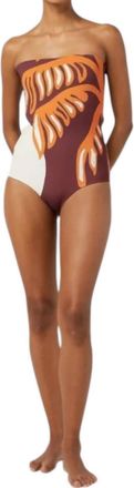 Cala de la Cruz Alison One Piece Swimsuit In Vista Wine