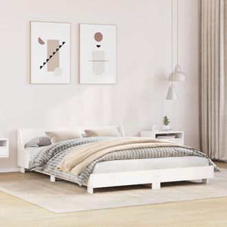 Berkfield Home Bed Frame without Mattress White 160x200 cm Solid Wood Pine