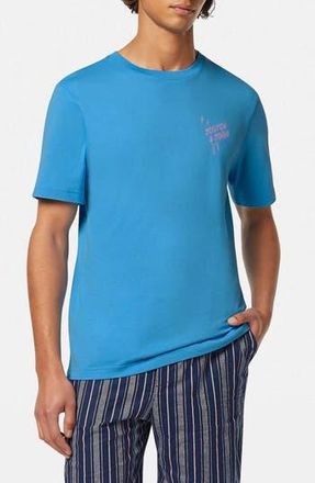 Scotch & Soda Regular Fit Chest Logo Graphic T-Shirt in Aqua Blue at Nordstrom Rack, Size Xx-Large
