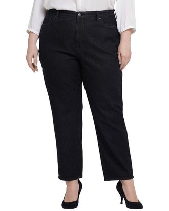 NYDJ Plus Boyfriend Vintage Black Ankle Crop Jean