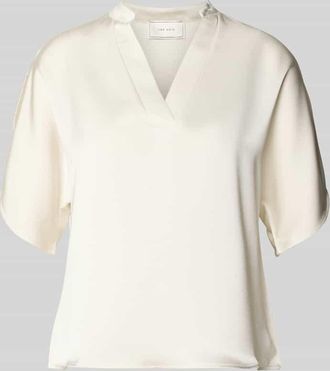 Neo Noir Neo Noir Regular Fit Bluse aus Satin mit V-Ausschnitt Modell Anelle in Weiss, Gr&ouml;&szlig;e 34