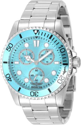 Invicta Pro Diver 51139 Herenhorloge - Quartz Uurwerk - Roestvrij Staal met Blauwe Wijzerplaat - 43 mm