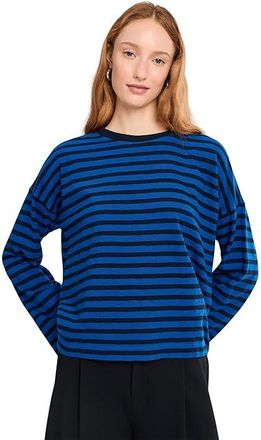 Madewell Easy Long Sleeve T-Shirts Womens Clothing Riviera Coast : LG (Womens 10-12), Cotton