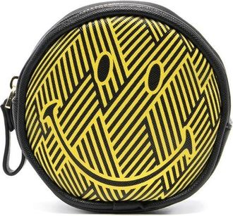 Seletti pattern-print smiley purse - unisex - Polyurethane - One Size - Black