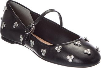 Stuart Weitzman Tammy Leather Mary Jane Ballet Flat
