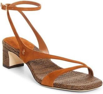 Jimmy Choo London Faye Ankle Strap Sandal in Tan at Nordstrom, Size 40.5