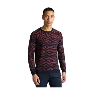 Harmont & Blaine Merino wollen trui met ronde hals - Heren - Ronde hals truien - Veelkleurig - M - Wol - Truien & Vesten