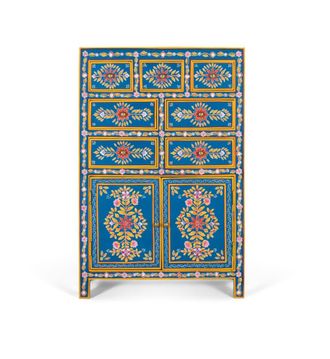 Giner&Colomer Aparador alto fabricado a mano con madera de mango y mdf 122 cm