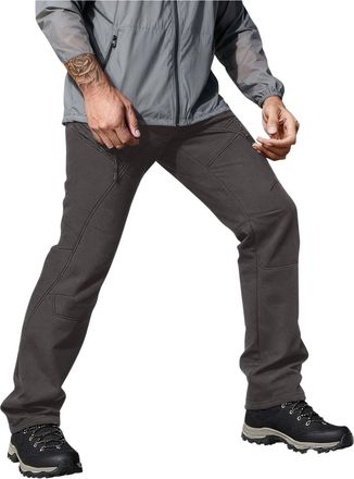 Generic Mens Waterproof Trousers Outdoor Climbing Walking Pants Thermal Warm Fleece Lined Insulated Soft Shell Winter Pants Thicken Padded Hiking Ski Cargo Tr