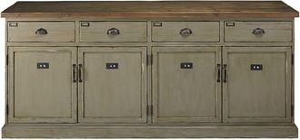 Maisons du monde Cómoda con 4 puertas y 4 cajones de abeto reciclado patinado 210 cm