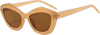 Generic Womens Outdoor Commuter Sunglasses Mens Vacation Beach Sports Sun Glasses(Brown)