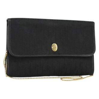 Dior Pre-owned Clutches, female, Black, Size: ONE SIZE Pre-owned Trotter Canvas Shoulder Bag