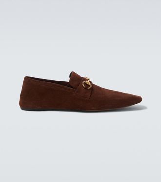 Gucci Ragazzo Horsebit suede loafers