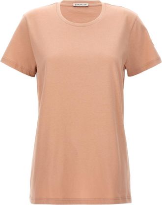 Moncler Pink Logo Patch T-shirt
