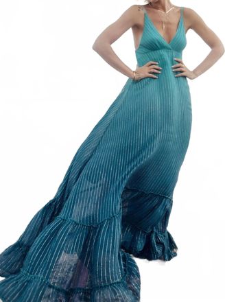 Z & L Reef Ocean Maxi Dress In Blue