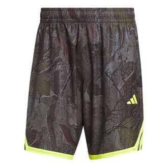 adidas Crazy Lite Camo AOP Shorts Asia Sizing Black Solar Lemon KG4791