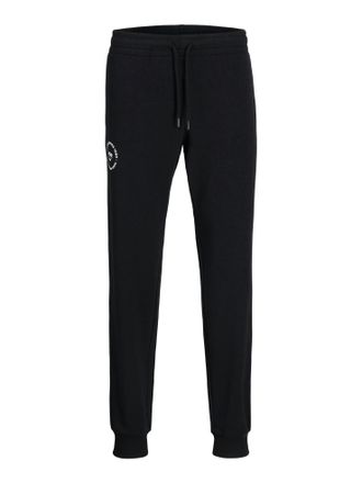 Jack & Jones Sweathose JACK & JONES JPSTGORDON JJSIMON SWEAT PANTS NAF, Herren, Gr. S, N-Gr, schwarz, angeraute Sweatware, Obermaterial: 60% Baumwolle, 40% Polyest
