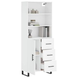 Berkfield Home Highboard White 69.5x34x180 cm Engineered Wood