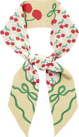 Centinelle Cherry Twilly Ribbon Scarf in Red at Nordstrom