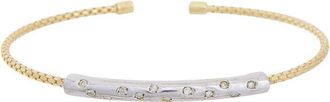 Meshmerise 18K Plated 0.10 Ct. Tw. Diamond Mesh Bangle