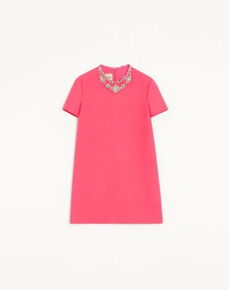 Valentino EMBROIDERED CREPE COUTURE SHORT DRESS Wo