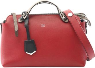 Fendi Pre-owned Handbags, female, Red, Size: ONE SIZE Pre-owned Vintage Leather Satchel Bag