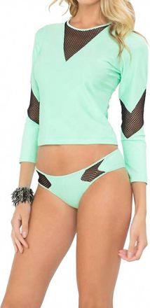 Luli Fama For Your Eyes Only Rashguard In Mint