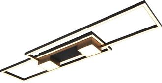 Trio Leuchten Plafoniera LED, alluminio, nero opaco, L 100 cm, Albany