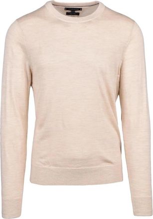 Tommy Hilfiger Beige Fine-Knit Cotton Sweater