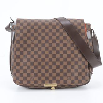 Louis Vuitton Ebene Leather Coated Canvas Messenger Bag Shoulder Bag (Pre-Owned)