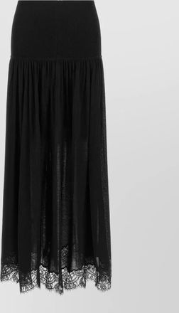 Zimmermann lace-trim high-rise flared maxi skirt