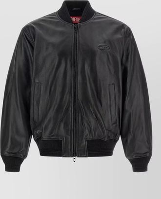 Diesel l type bomber jacket ribbed cuffs hem