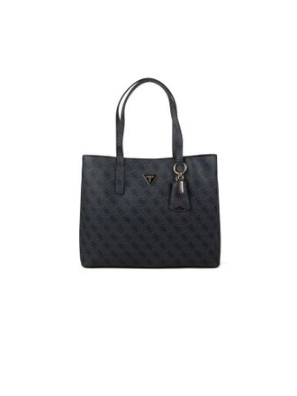 Guess Womens Tote Bag Coal Logo Polyurethane - Tote-Bags