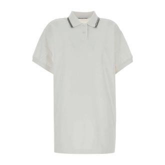 Alexander Wang Short Dresses, female, White, Size: M Relaxed Polo Cotton Minidress