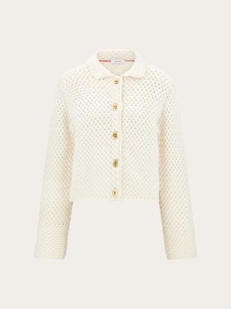 Ferragamo Women Knitted boxy cardigan Beige