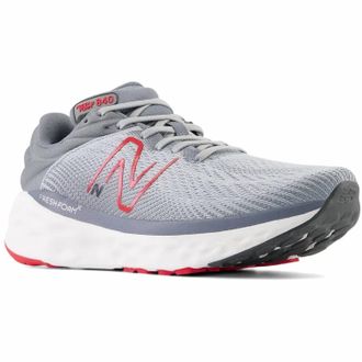 New Balance Mens Fresh Foam X 840 V1 Running Shoes In Aluminum Grey/red