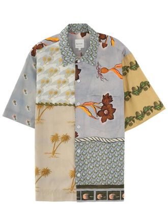 Paul Smith Textile Patchwork Muted Tones Casual Shirt
