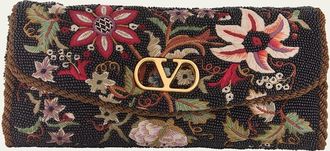 Valentino Garavani Vain Floral Beaded Shoulder Bag