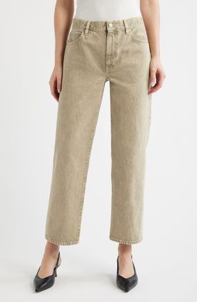 Frame Denim The Hang High Waist Ankle Straight Leg Jeans in Tabby at Nordstrom, Size 23