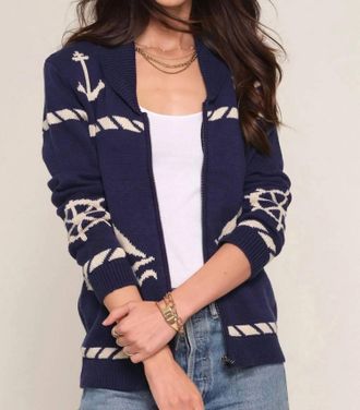 Heartloom Trixie Cardigan In Navy
