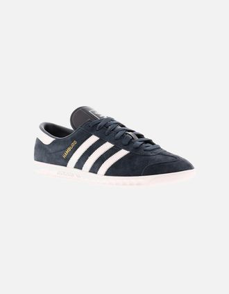 adidas Originals Mens Adidas Originals Mens Trainers Hamburg Leather Lace Up navy UK Size - Blue - Size: 8.5