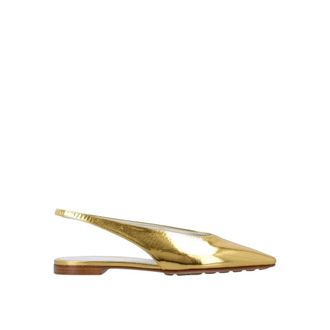 Bottega Veneta Gold Slingback Pumps Elegant Shoes