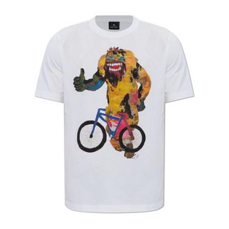 Paul Smith T-Shirts, male, White, Size: 2XL T-shirt with colorful print