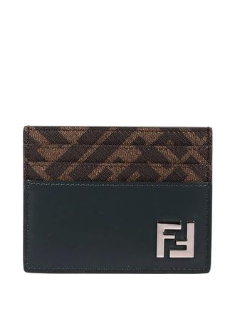 Fendi Portacarte con placca logo - Verde