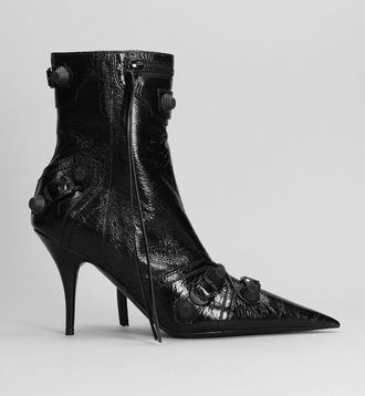 Balenciaga tronchetti tacco alto Cagole bootie in pelle nera