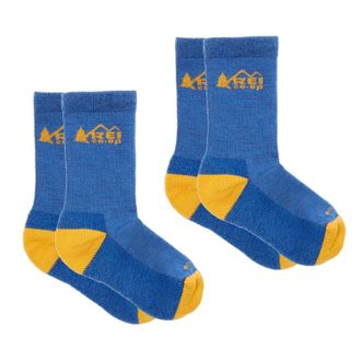 Rei Co-Op Trailsmith Merino Wool Crew Socks - 2 Pairs Blue XS
